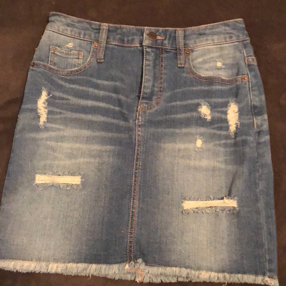 Denim mini skirt